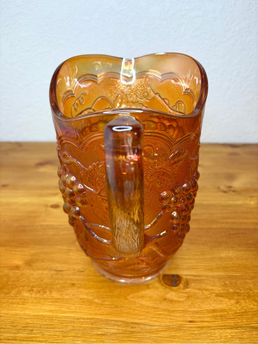 Classic Vintage Imperial Marigold Carnival Glass Water Set Pitcher 6 Tumblers - Picture 12 of 14